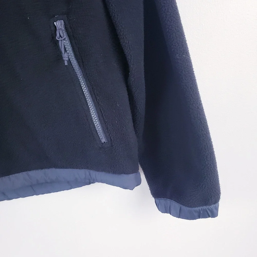 The North Face Royal Arch 1/4 Snap Fleece Pullover Jacket Black Mens Medium‎